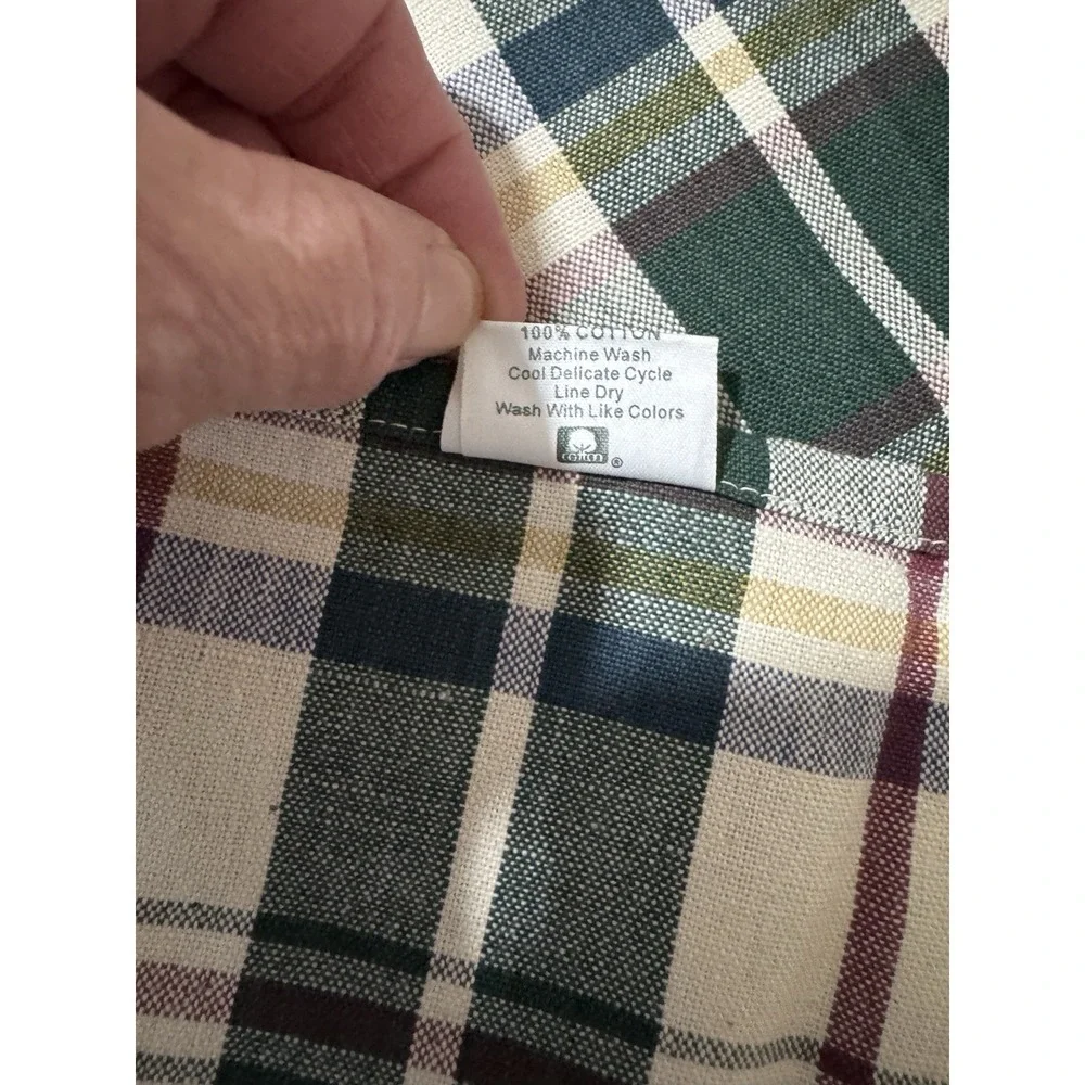 PARK Imports &‎ Design Napkins Jewel Tone PLAID 100% COTTON 18